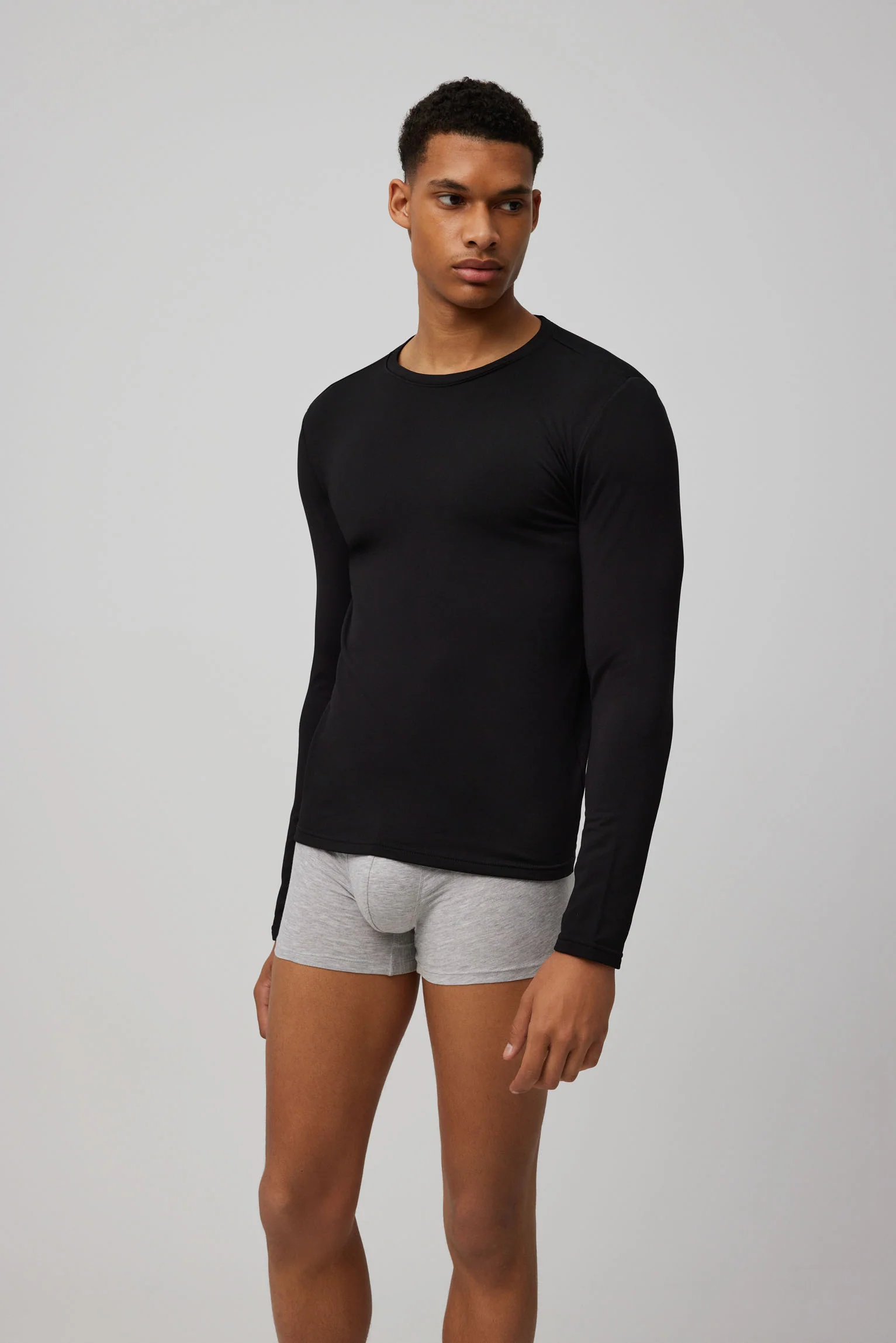 Maglietta termica nera a maniche lunghe - immagine 2