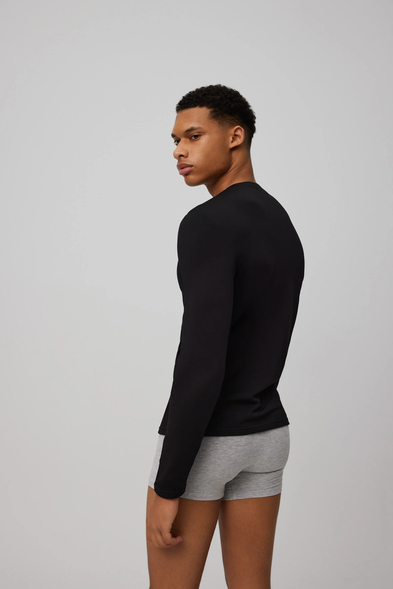 Maglietta termica nera a maniche lunghe - immagine 3