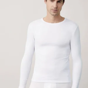 Maglietta termica bianca a maniche lunghe