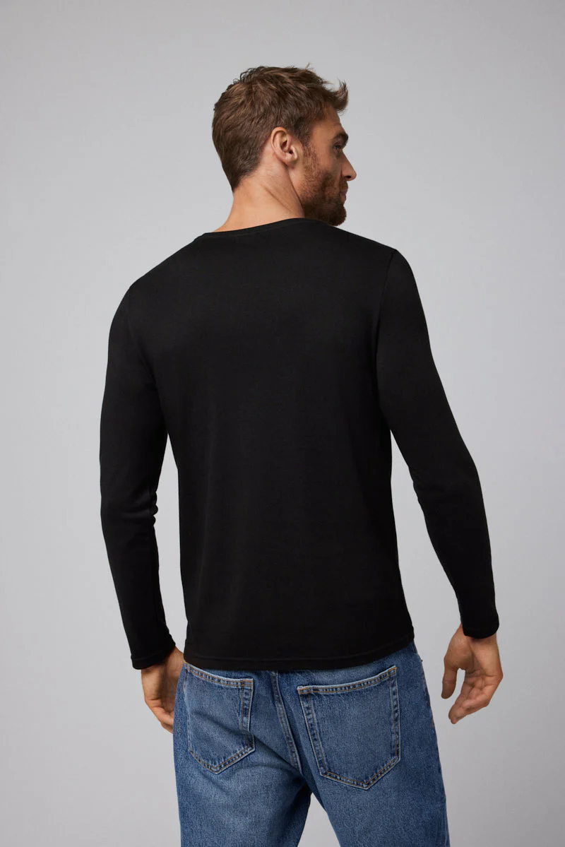 T-shirt termica nera con controllo della temperatura a maniche lunghe - immagine 5