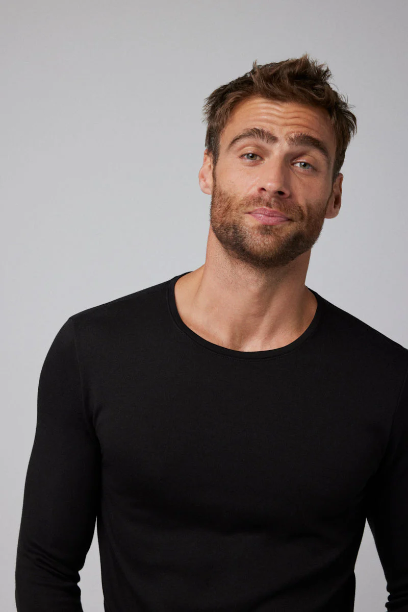 T-shirt termica nera con controllo della temperatura a maniche lunghe - immagine 3