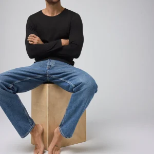 T-shirt termica nera con controllo della temperatura a maniche lunghe