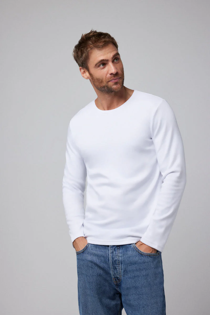 T-shirt bianca calda a maniche lunghe - immagine 7