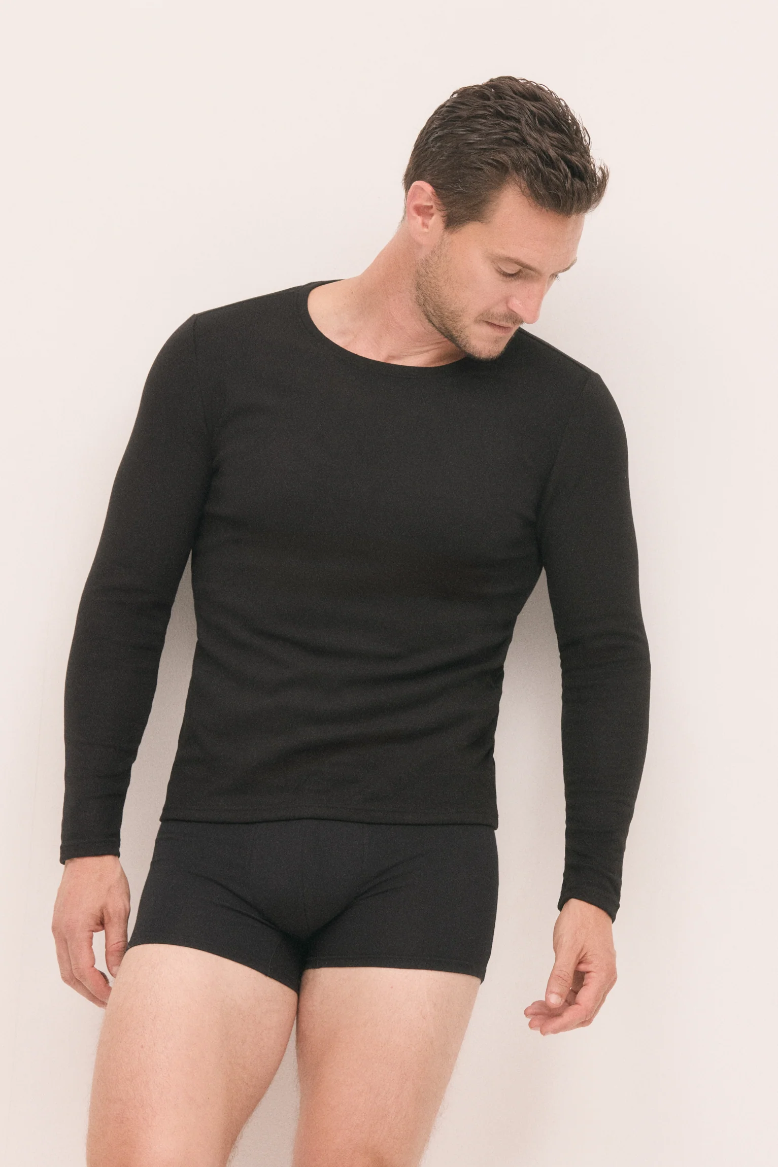 Maglietta termica nera extra calda da uomo - immagine 4