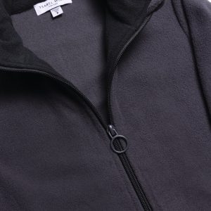 Giacca in pile da bambino grigio antracite