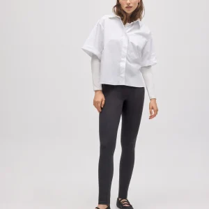 Leggings modellanti in gomma larghi neri