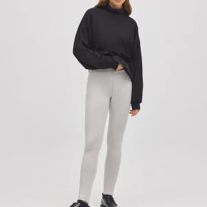 Leggings termici effetto pelle avorio