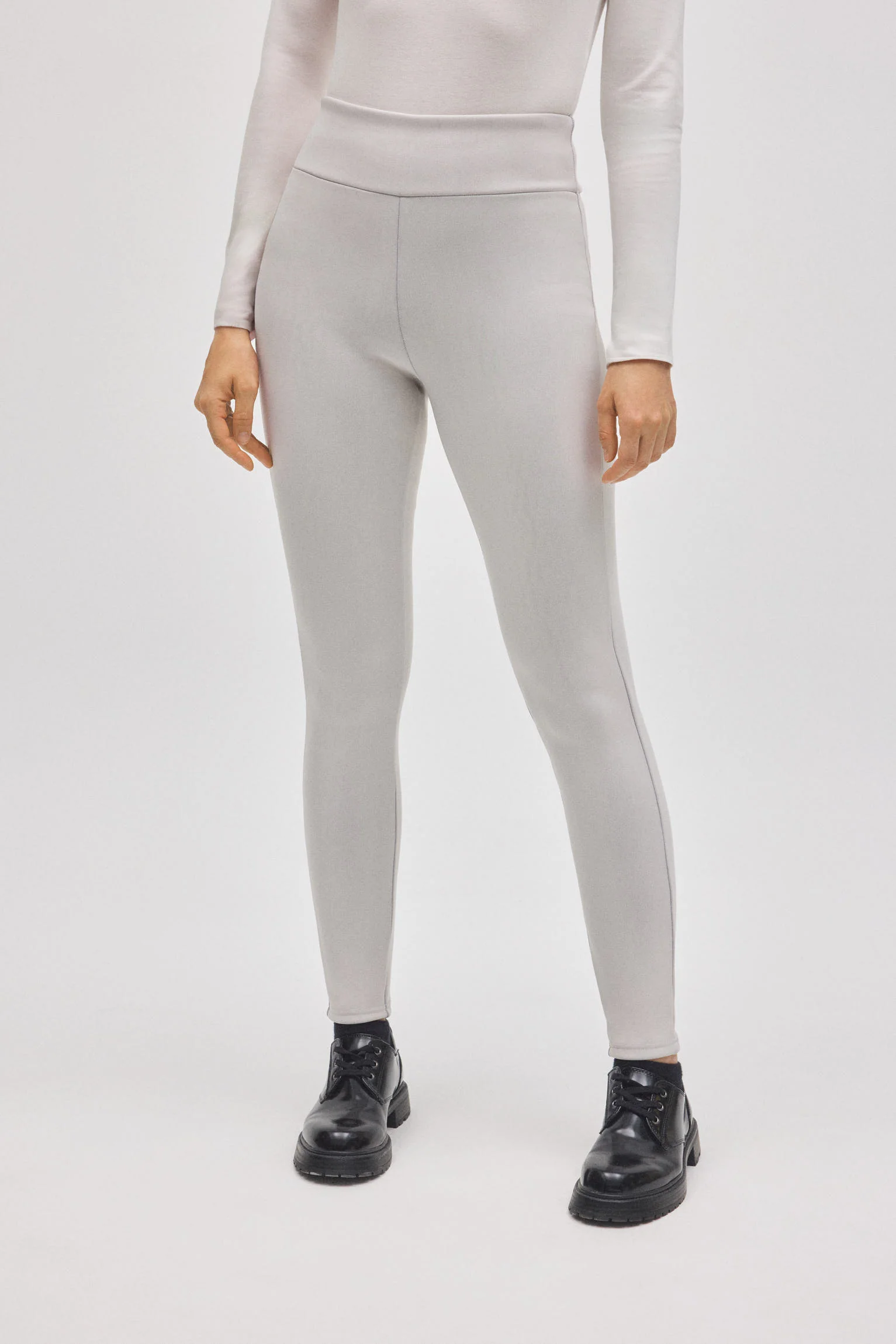 Leggings termici effetto pelle avorio - immagine 3