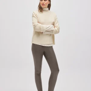 Leggings effetto metallizzato color carbone