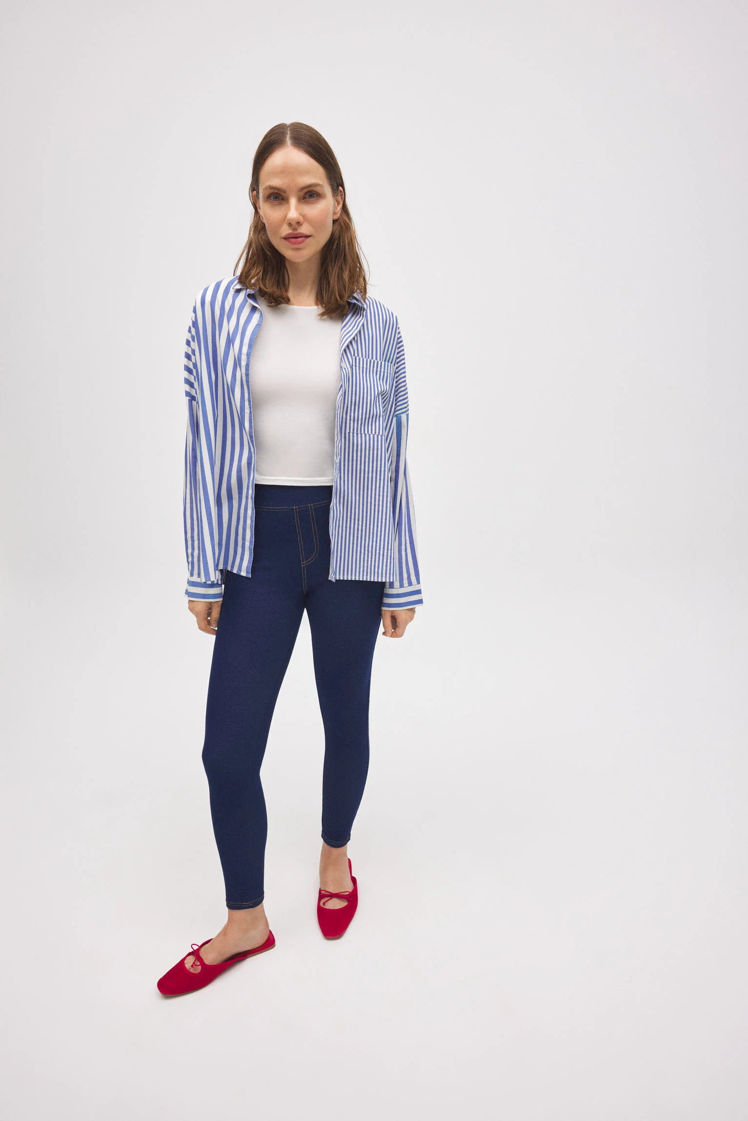 Jeans skinny elasticizzati blu navy - immagine 3