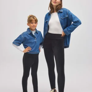 Leggings a coste in pile ultraterreno da donna e da bambina | Mini Collection