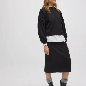 Gonna midi nera fluida