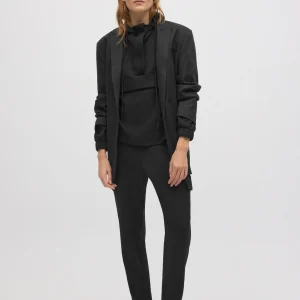 Pantaloni cargo neri fluidi