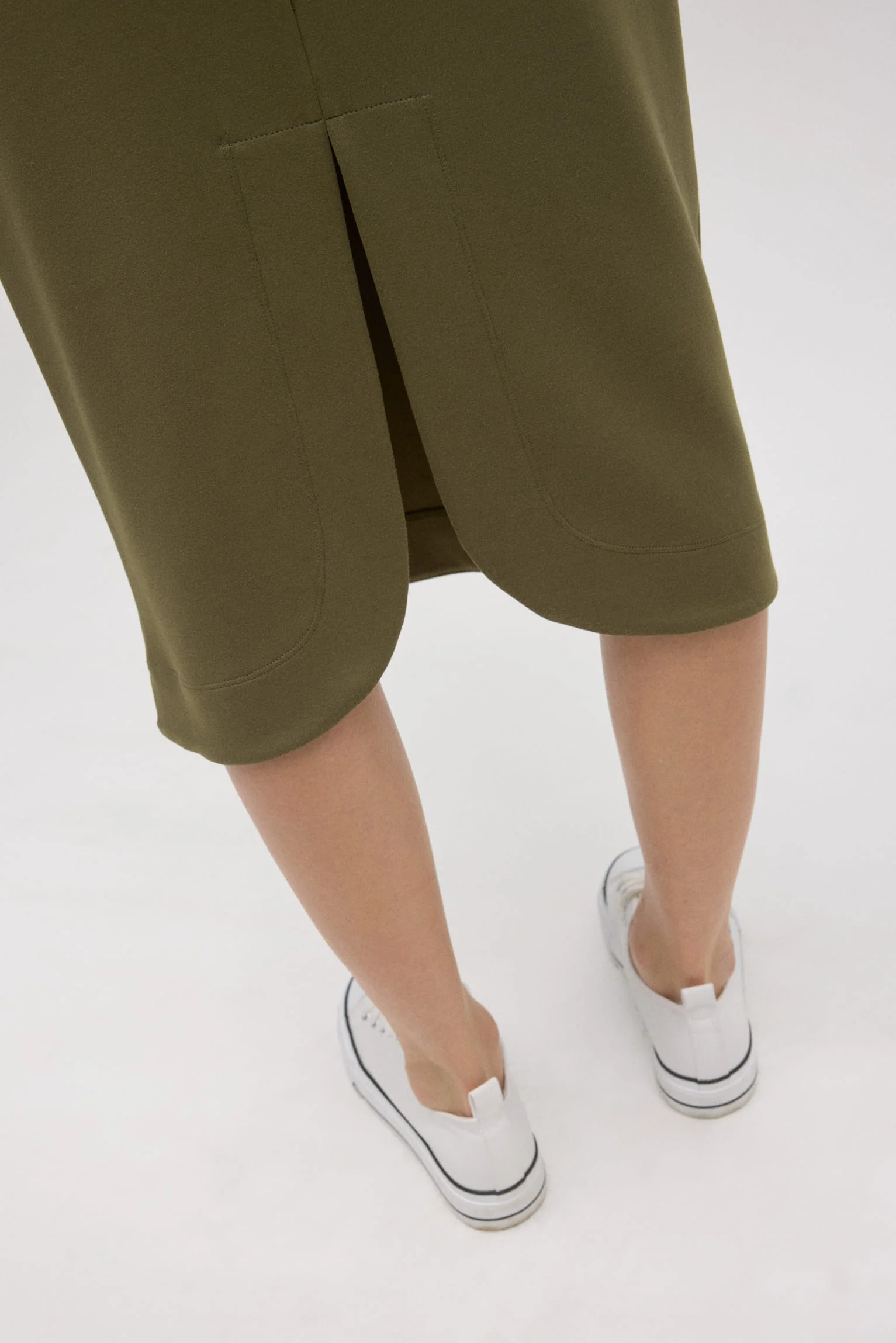 Gonna midi verde fluida - immagine 6