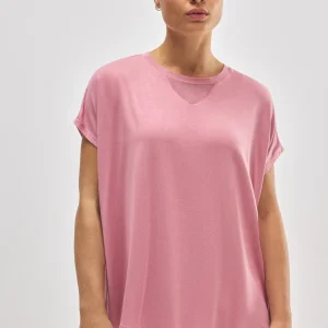 Maglietta sportiva rosa a maniche corte