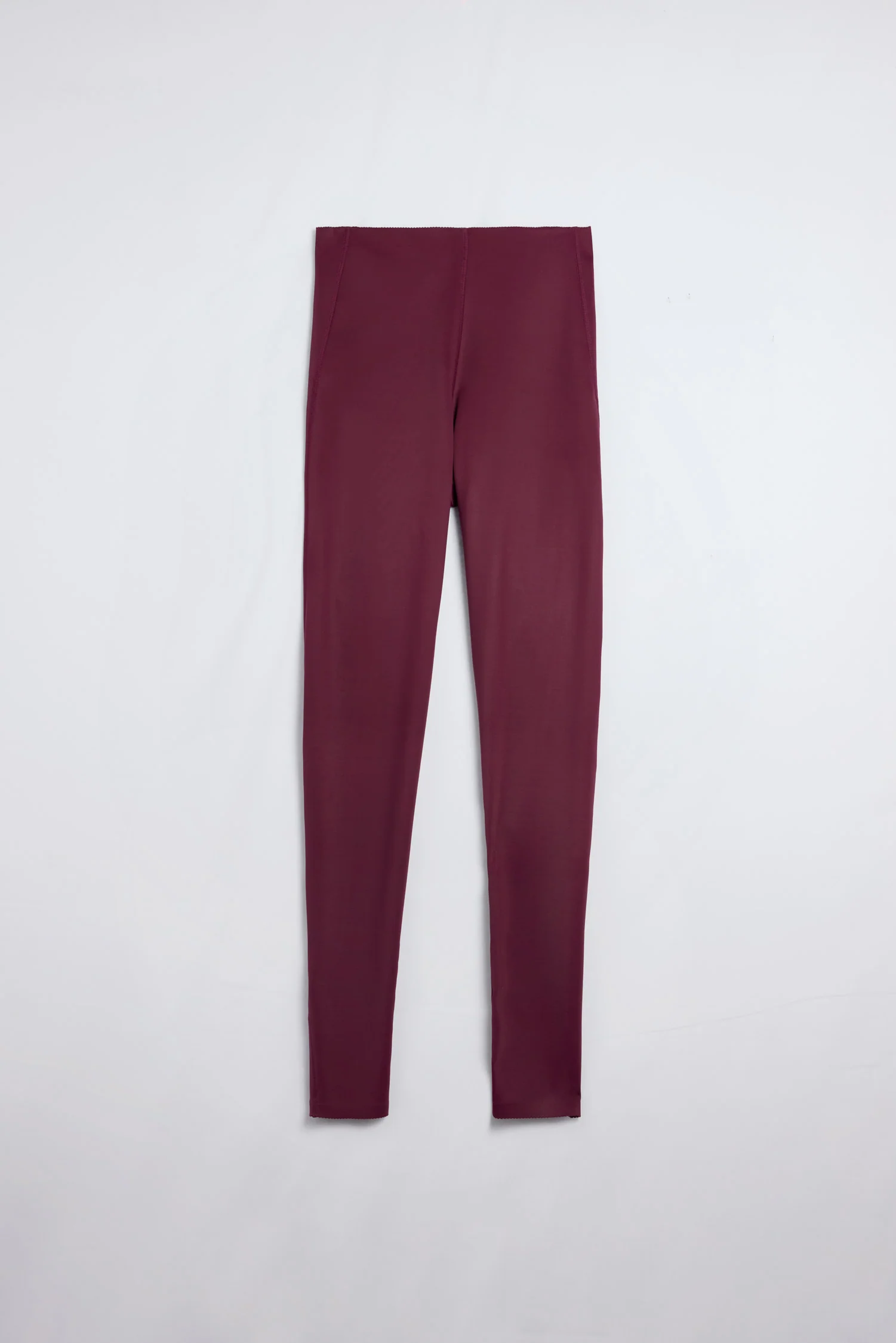 Leggings sportivi lunghi a compressione con pancia piatta e bordeaux - immagine 8