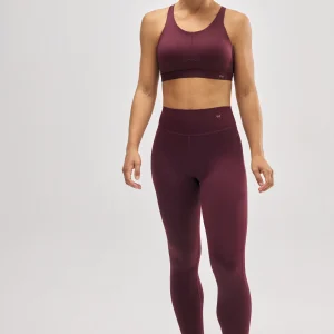 Leggings sportivi effetto pancia piatta bordeaux