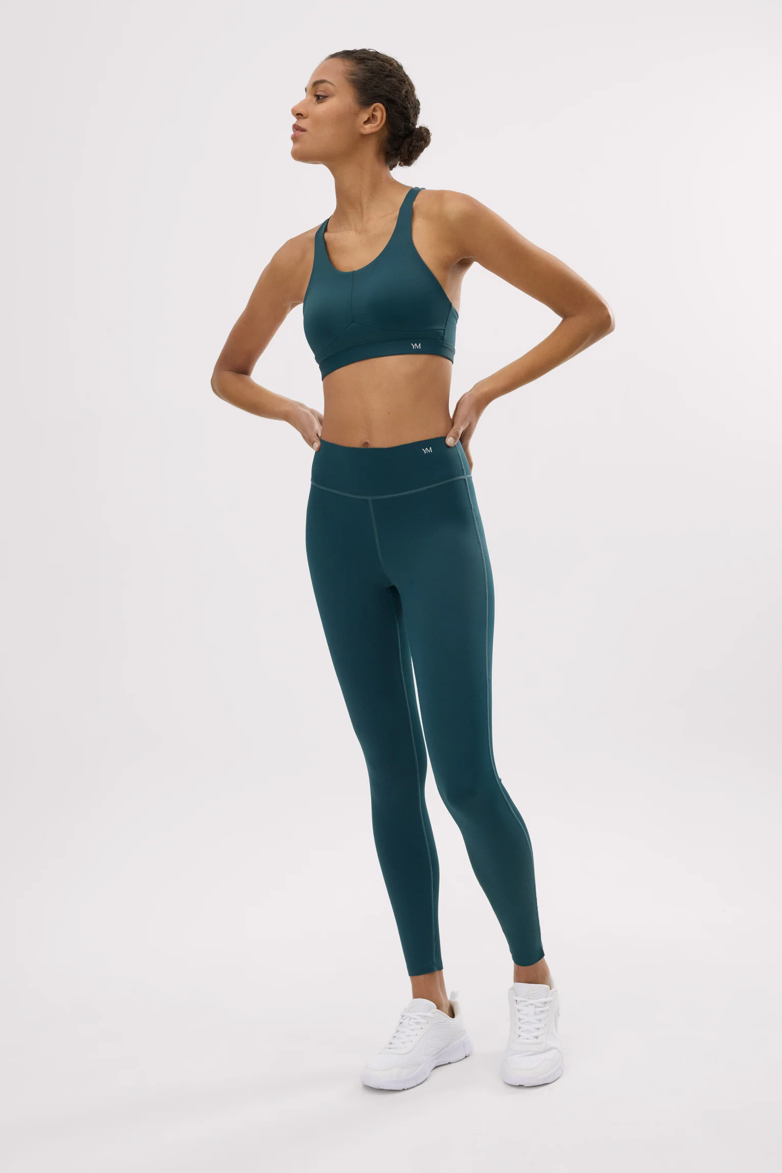 Leggings a compressione effetto push-up verde bottiglia