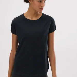 Maglietta sportiva nera in cotone di base