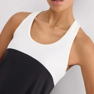 canotta da nuotatore bianca e nera