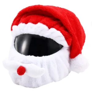 Copri casco da moto di Babbo Natale