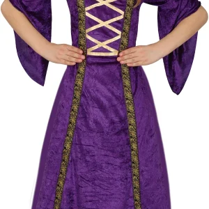 Costume da Principessa Medievale Viola per Bambina