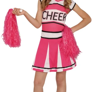 Costume da Cheerleader Rosa per Bambina