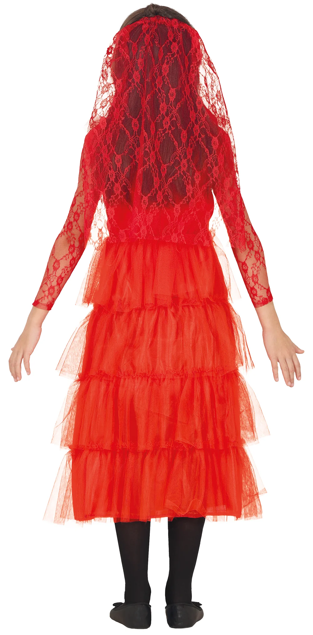 Costume di Lydia Beetlejuice con Vestito Rosso per Bambina - immagine 3