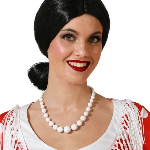 Collare di Flamenca Bianco Metallizzato