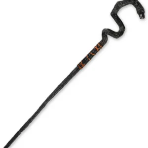 Bastone da Mago Nero con Forma di Serpente