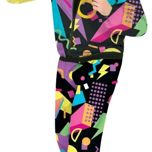 Costume Tuta Funky Anni 80 Nero per Uomo