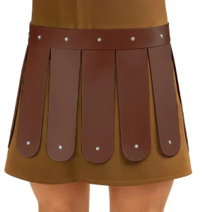 Cintura gonna romana in eco-pelle marrone