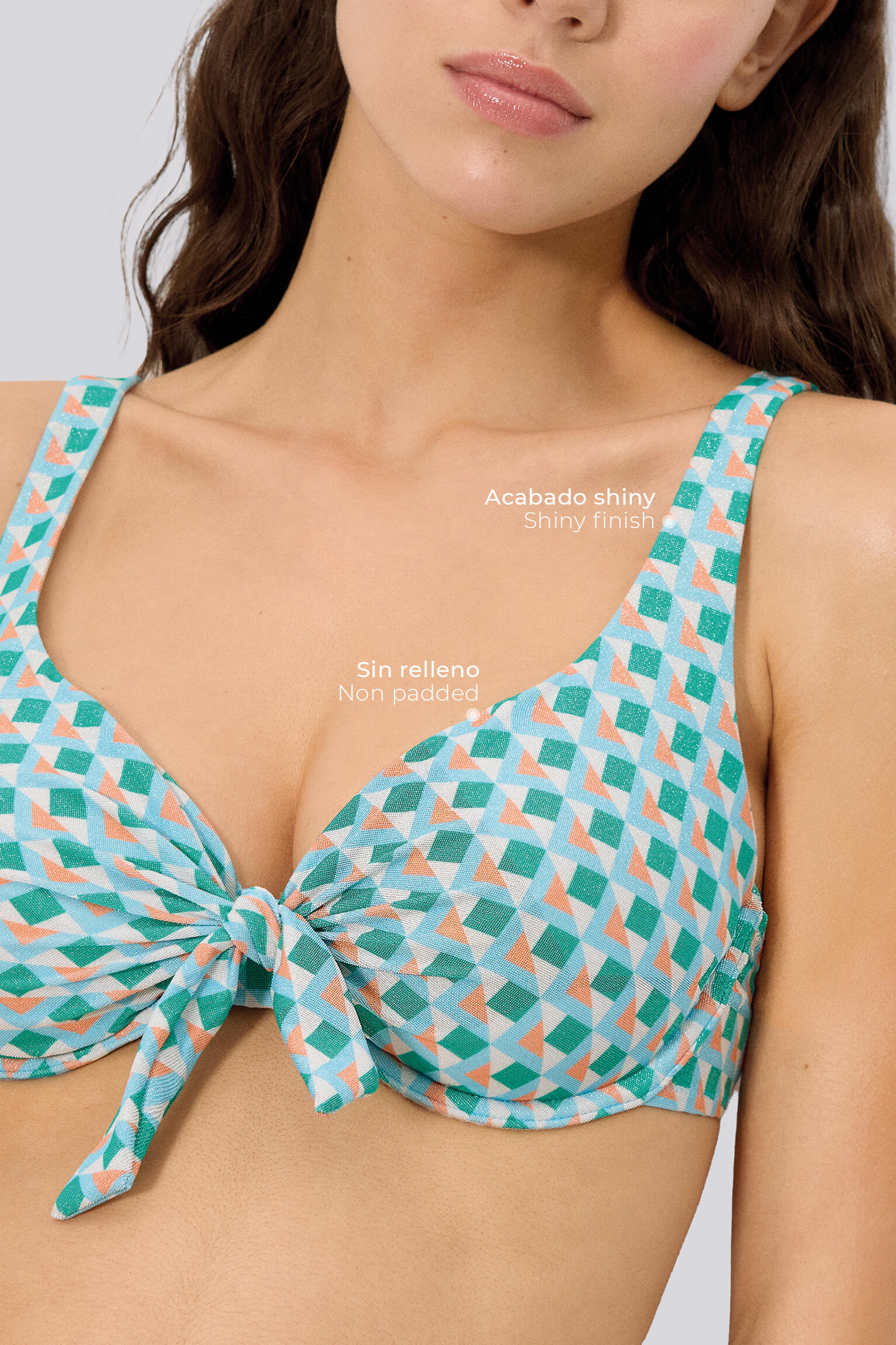 top bikini con ferretto non imbottito e glitter, coppa C - immagine 5