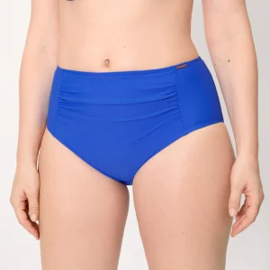 Slip bikini snellente a vita alta blu navy