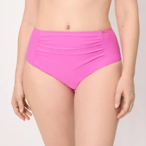 Slip bikini snellente rosa a vita alta