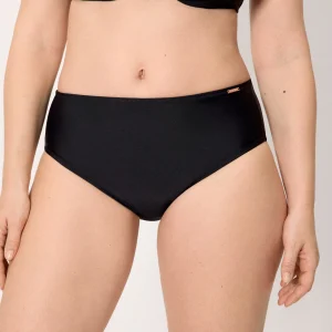 Slip bikini snellente a vita alta nero