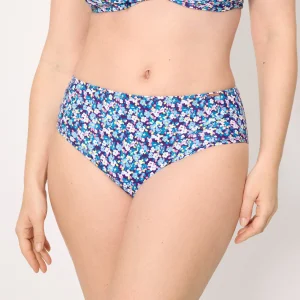 slip bikini snellente Liberty blu a vita alta