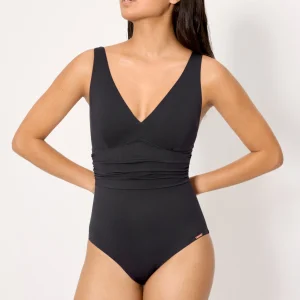 Costume da bagno snellente compressivo, nero, coppa B