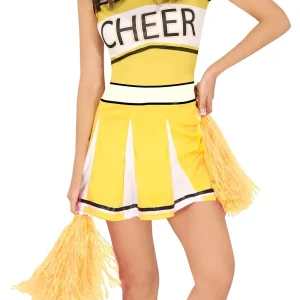 Costume da Cheerleader Giallo per Donna