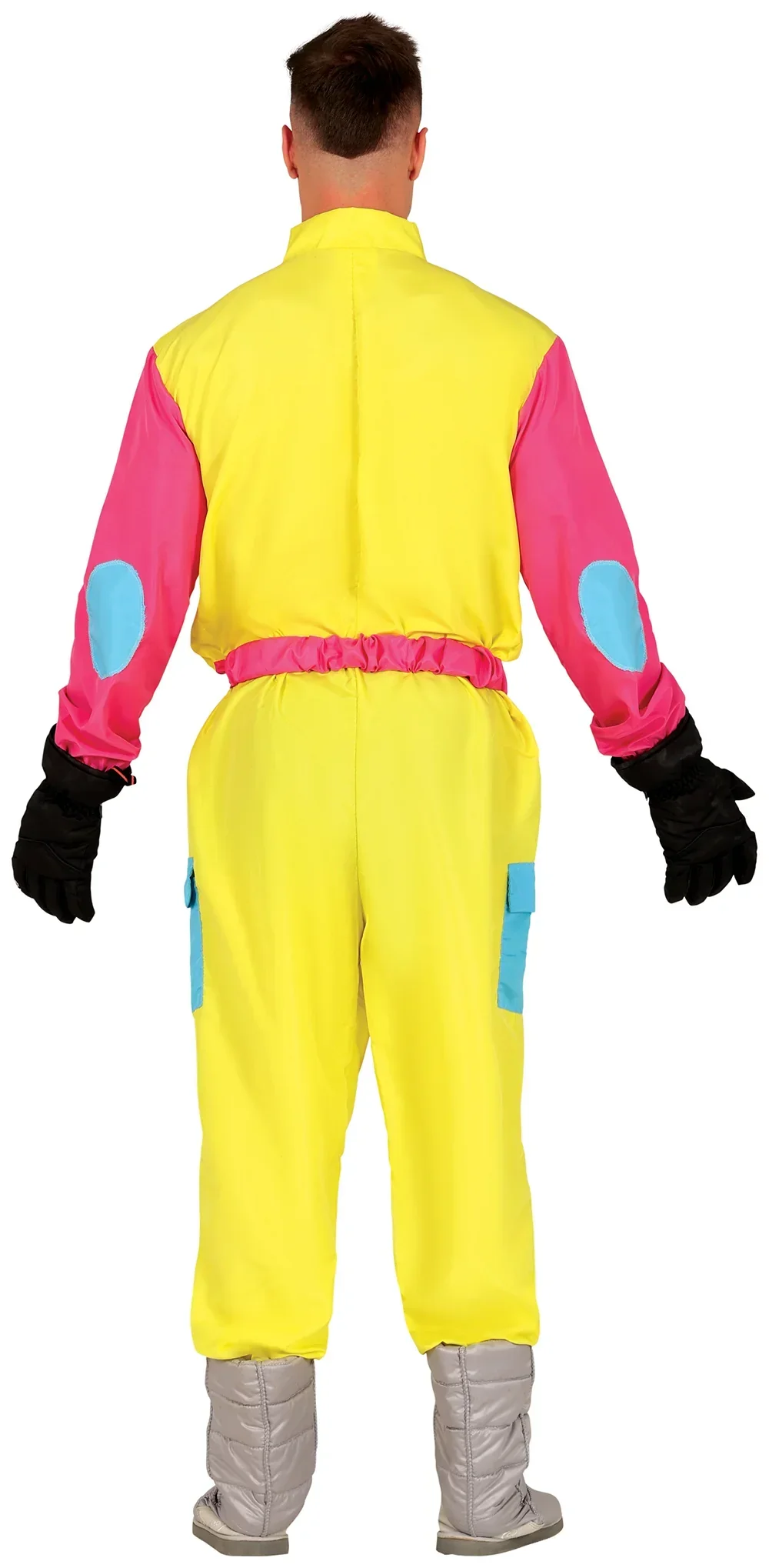 Costume da Sciatore Anni 80 Giallo per Uomo - immagine 3