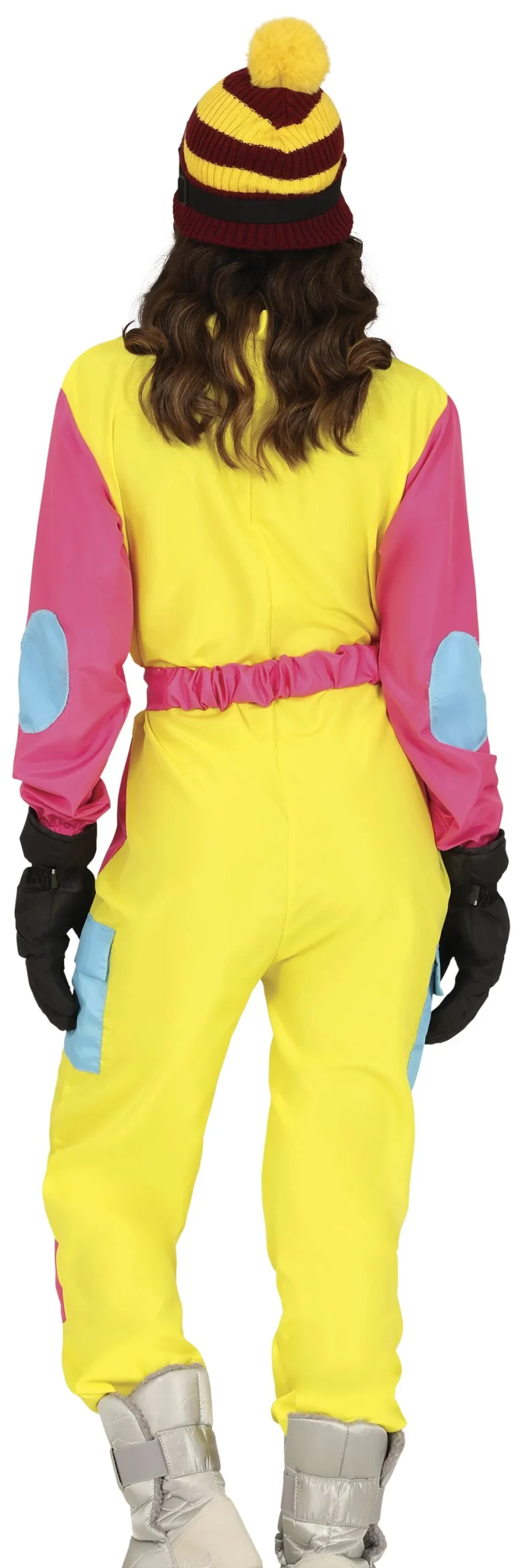 Costume da Sciatrice Anni 80 Giallo per Donna - immagine 3