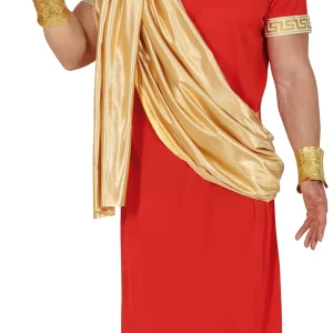 Costume da Imperatore Romano Rosso per Uomo
