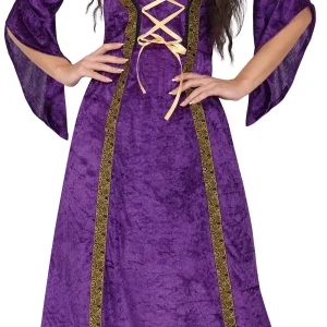 Costume da Dama Medievale Viola per Donna