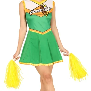 Costume da Cheerleader Verde per Donna