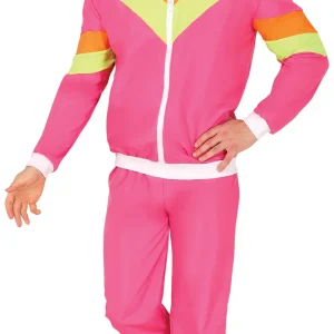Costume Tuta Anni 80 Rosa Neon per Uomo