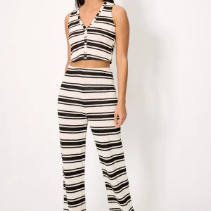 Pantaloni in maglia a righe