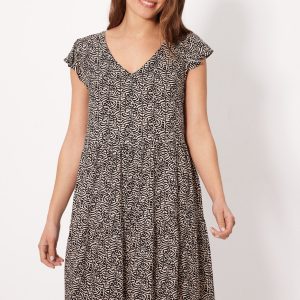 Abito corto e largo stampato