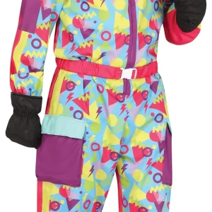Costume da Sciatore Anni 80 Rosa per Uomo