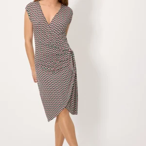 Abito avvolgente verde bottiglia