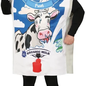 Costume di Cartone di Latte con Rubinetto per Uomo